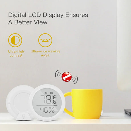 Digital thermometer with humidity display.