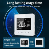 Digital thermostat with long battery life.