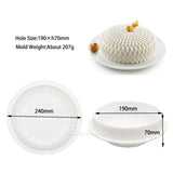 the dimensions of the white ceramic flower dish