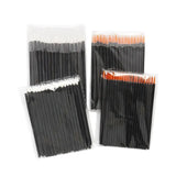 a pack of black and orange colored pencils