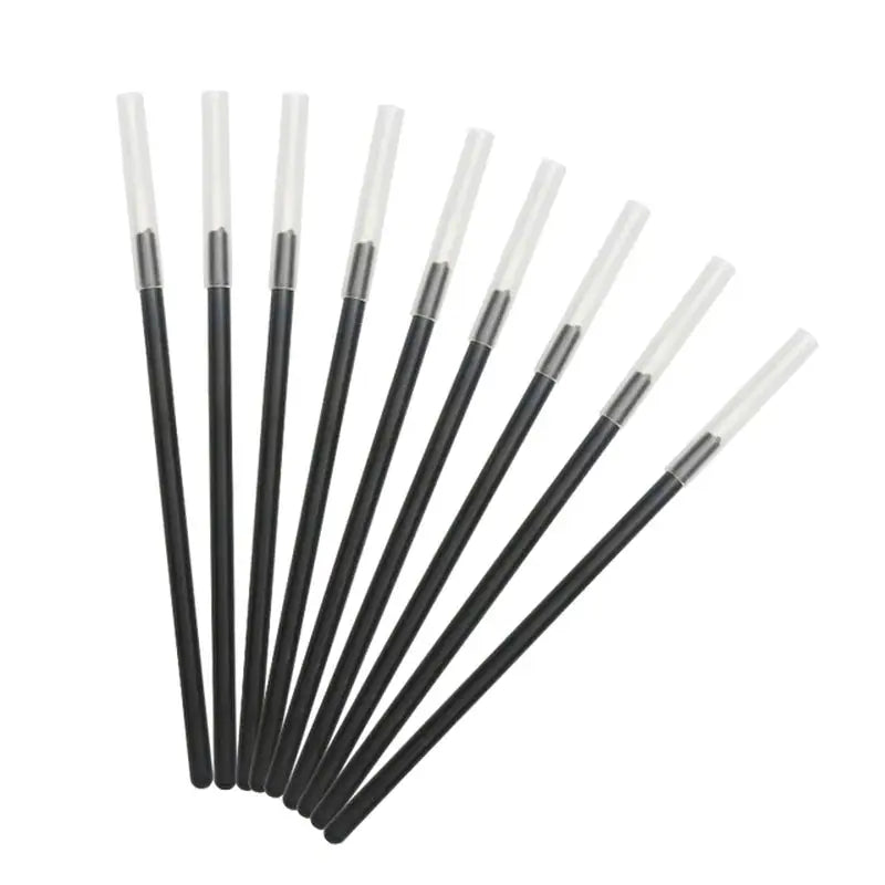 a set of six black and white brushes