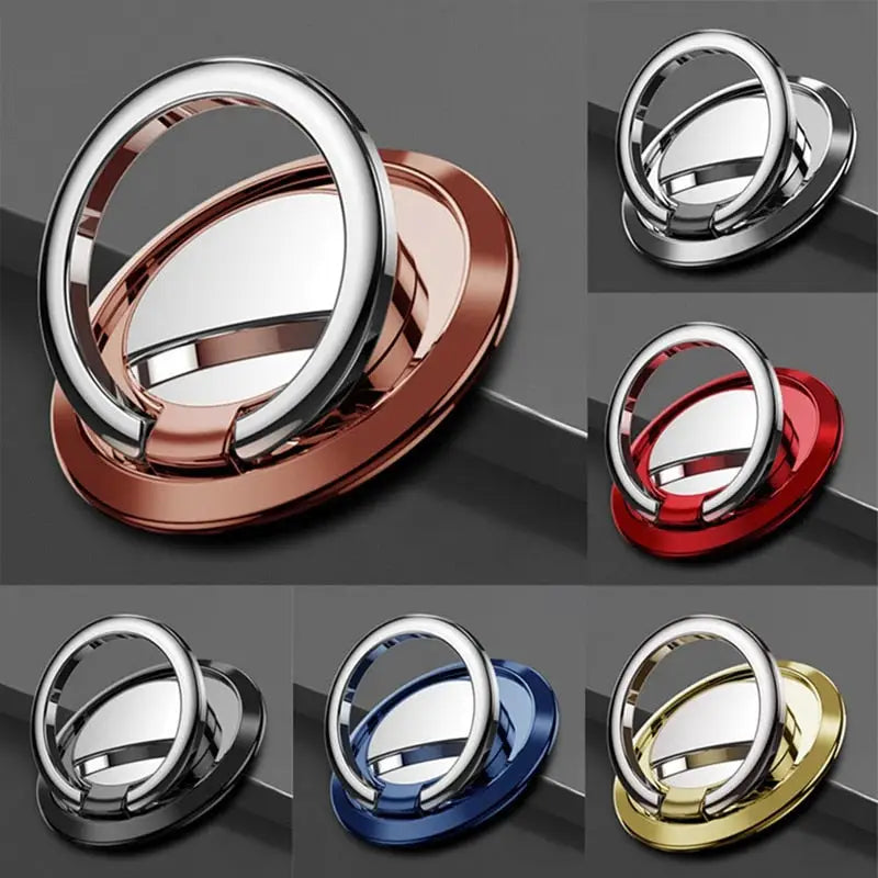 a set of four different colored metal car emblems