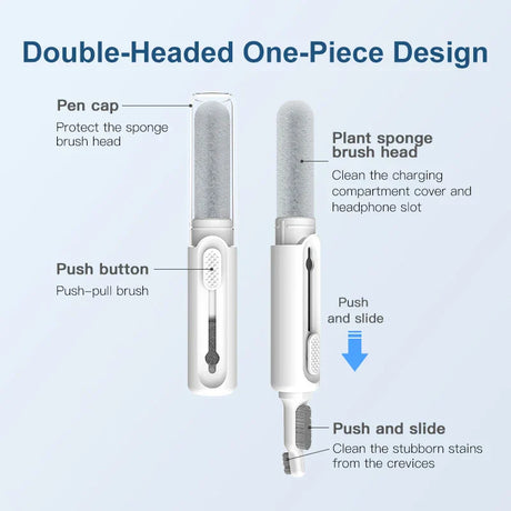 Double-headed one-piece design electronic toothbrush with multiple cleaning functions.