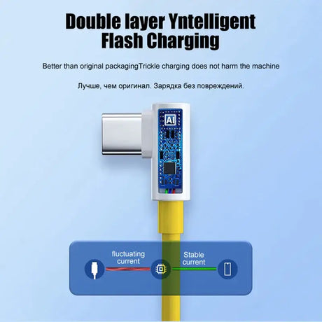 Double layer intelligent charging cable