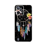 a phone case with a dream catcher and flowers