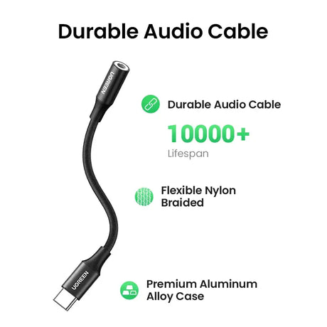 The dual audio cable with a usb cable attached to it