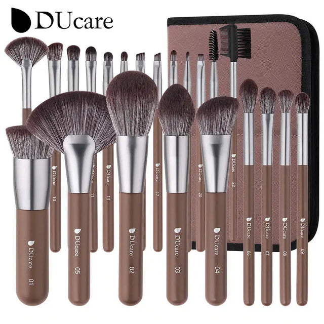 10 pcs makeup brush set with case