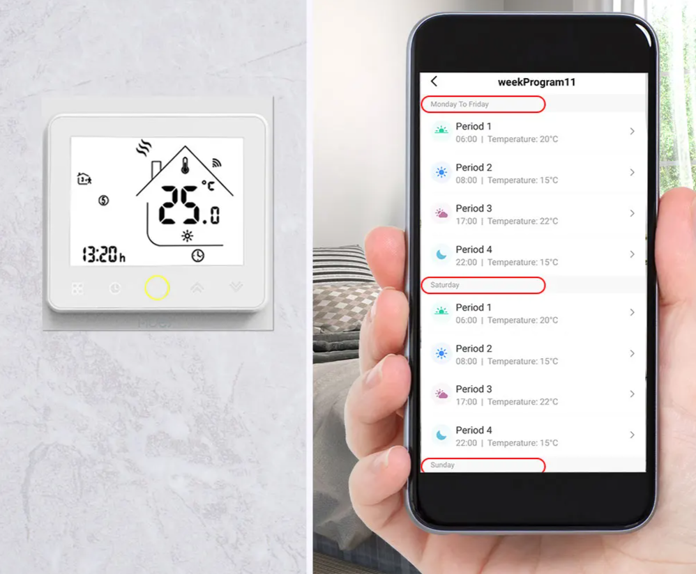 Tuya ZigBee Smart Thermostat Hub with LCD Screen - WiFi Water Heater & Flooring Control via SmartLife Google Alexa Apps