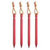 three red swords with a rope on each side