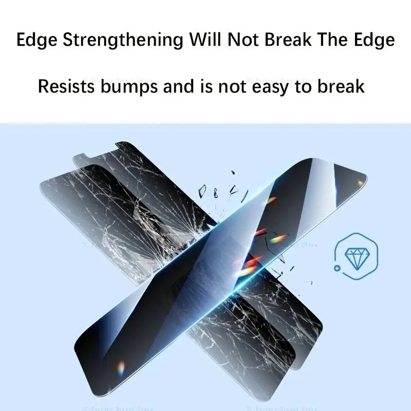a broken phone with the text edge strengthening will not be