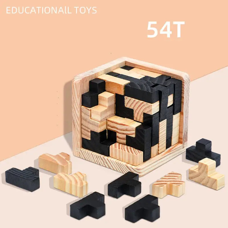 a wooden puzzle with a piece missing