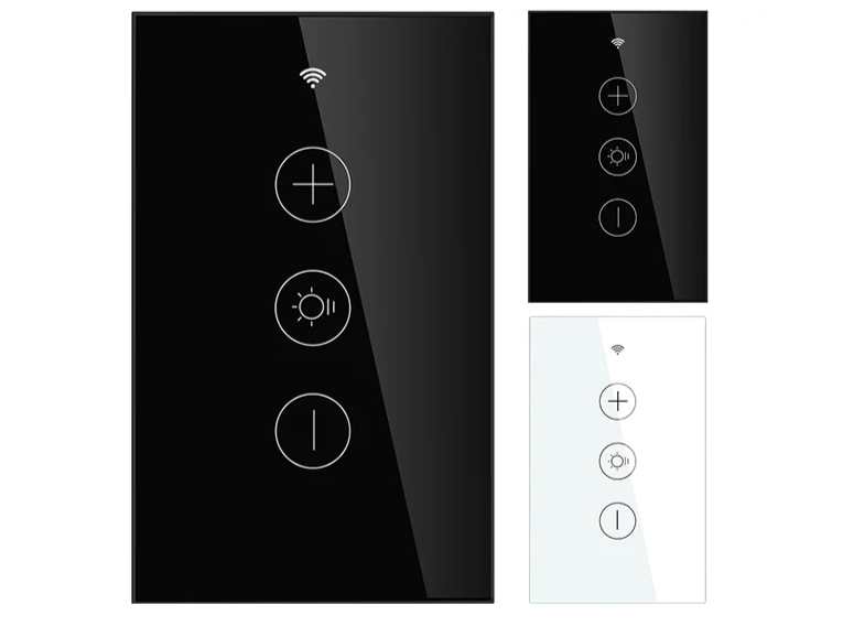 Tuya Smart Wall Touch LED Light Dimmer Switch - Wifi Controlled via SmartLife Google Alexa Apps