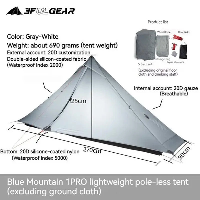 the berg berg tent with its contents