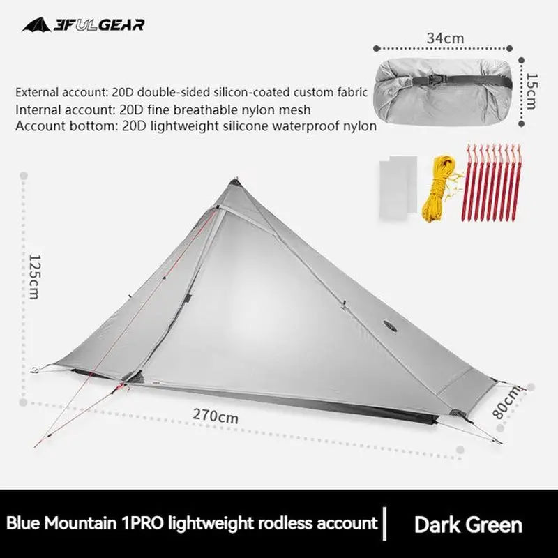 a tent with a tent attached to it