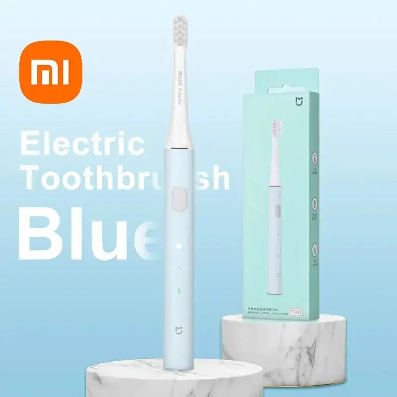 An electric toothbrush and a box of toothbrushs