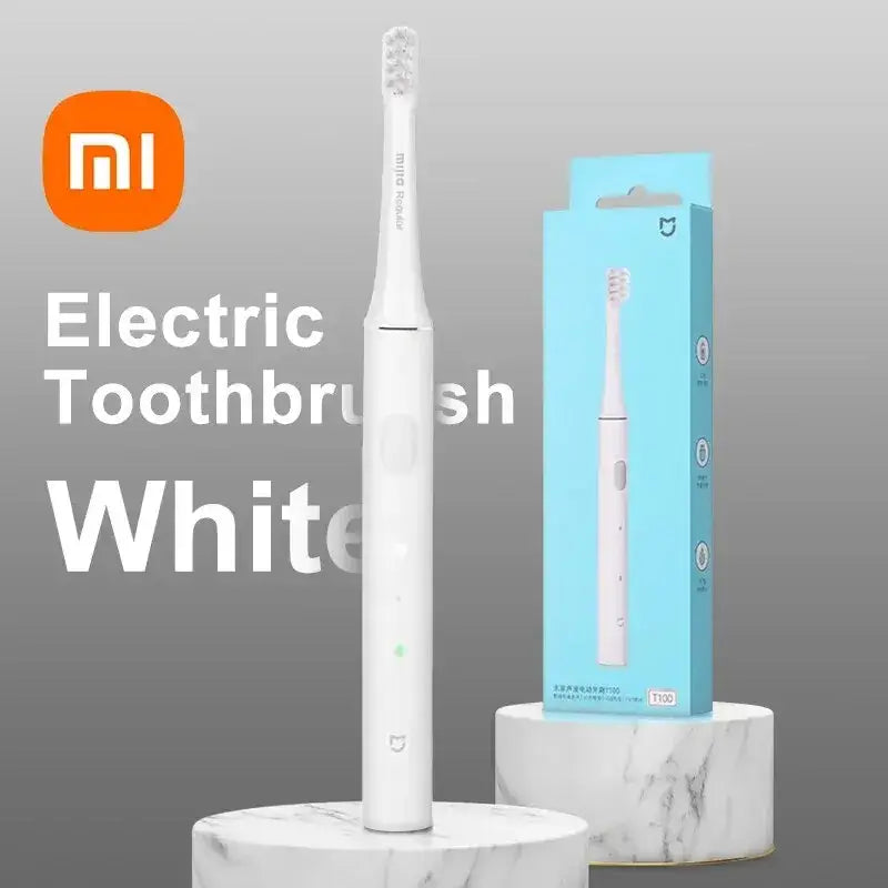 An electric toothbrush with a box and a toothbrush