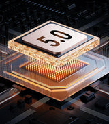 Electronic chip with golden pins.