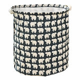 the elephant print laundry basket is a great way to store your stuff