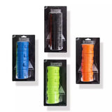 three different colors of the bike handle tube