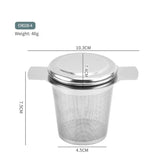 a close up of a tea strainer with measurements