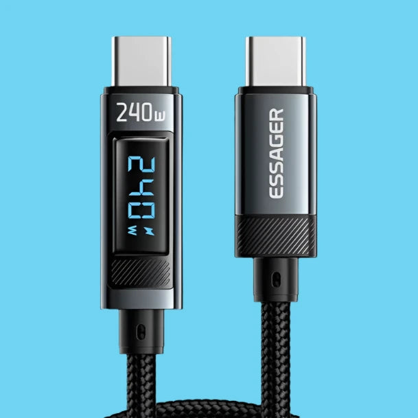 esager usb cable with digital display and fast charge