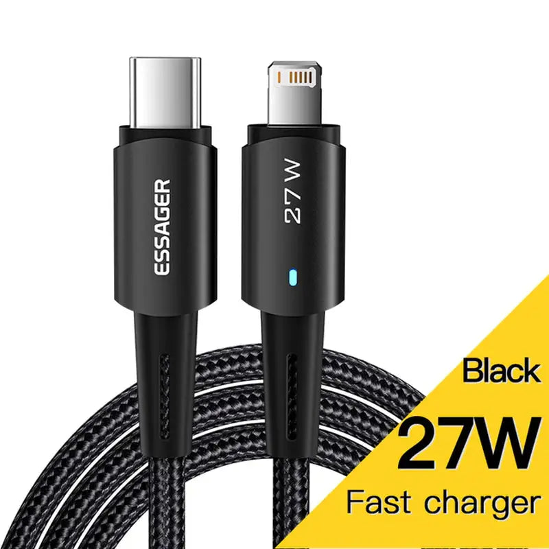 anker 2m fast charger cable with black braid