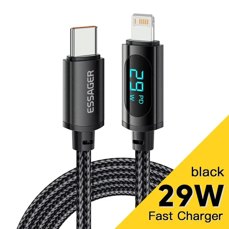 anker fast charger cable with a clock on the side