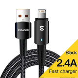 an image of a black cable with a 2 4a fast charger