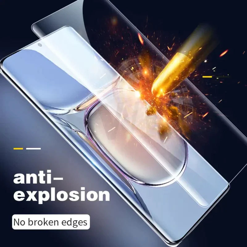 an explosion of broken glass on a smartphone