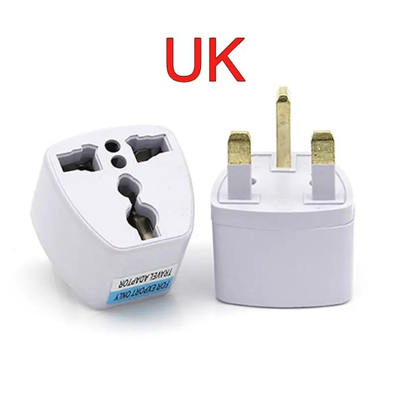a close up of a white plug with a uk sign on it