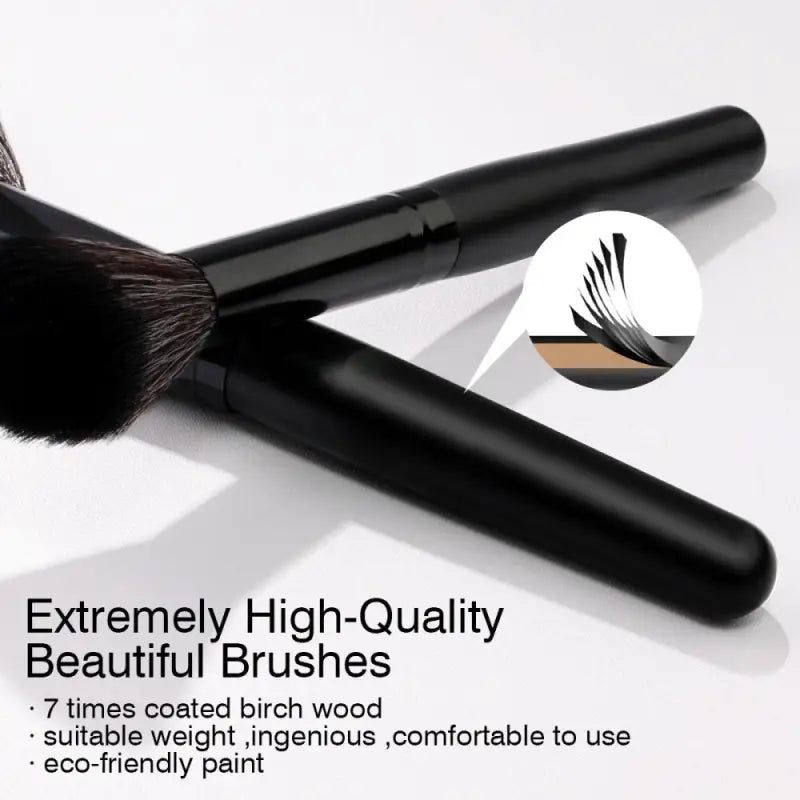 a brush with a white background and a black brush