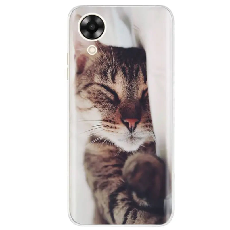 a cat is sleeping on the floor phone case