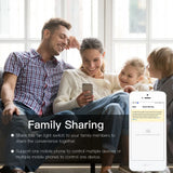 Family using a smartphone.