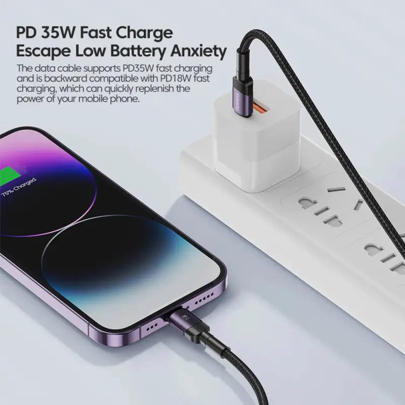 anker power bank with a charging cable