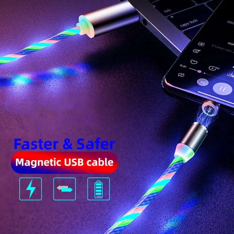 a cable with a colorful led on it
