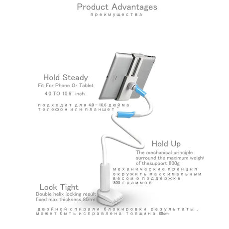 the product features a stand for the ipad and a tablet