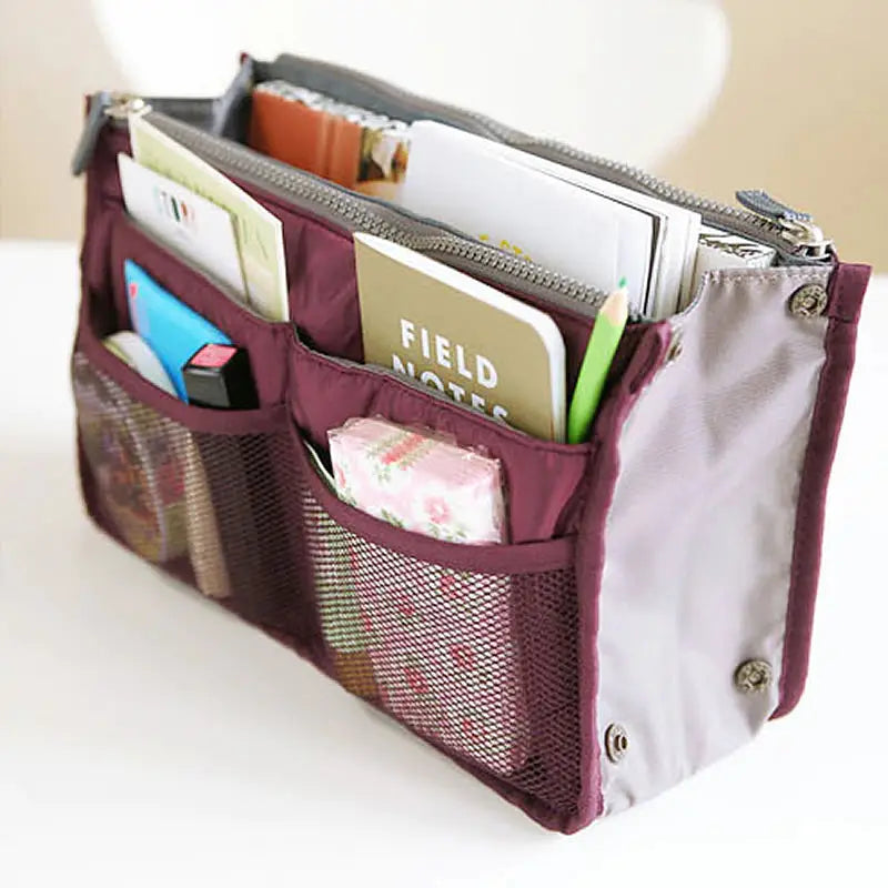 a purse with a card holder inside