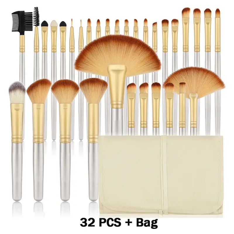 12 pcs makeup brush set with bag