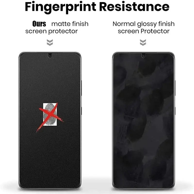 the front and back of the phone with the fingerprint logo on it