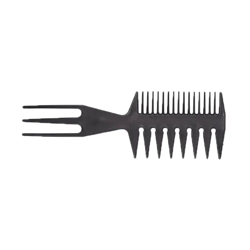 a black comb with a long handle