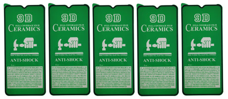 Five anti-shock ceramic screen protectors.