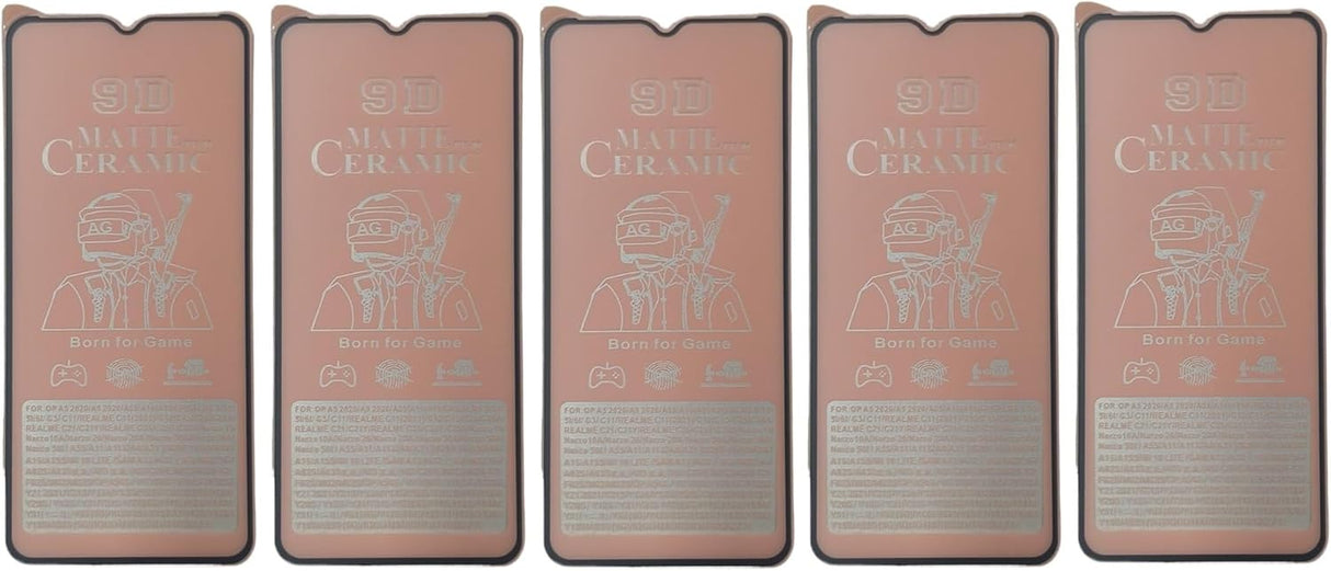 Five ceramic screen protectors.
