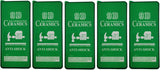 Five green 9D ceramic anti-shock screen protectors.