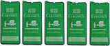 Five green anti-shock ceramic screen protectors.