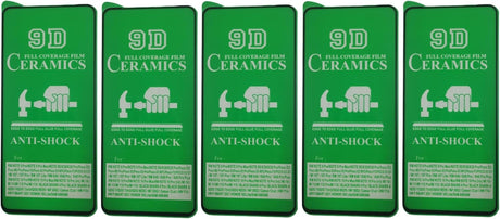 Five green anti-shock screen protectors.