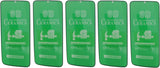 Five green ceramic screen protectors.