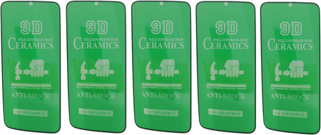 Five green ceramic screen protectors.