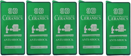 Five green ceramic screen protectors.