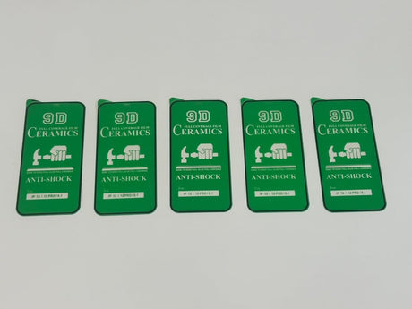 Five green phone screen protectors.