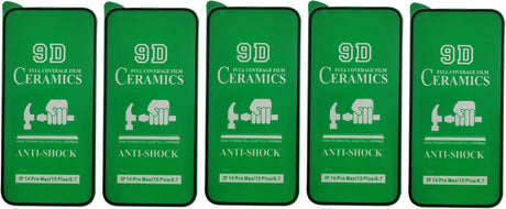 Five green phone screen protectors.